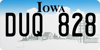 IA license plate DUQ828