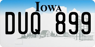IA license plate DUQ899