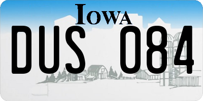 IA license plate DUS084