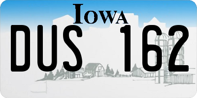 IA license plate DUS162