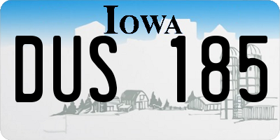 IA license plate DUS185