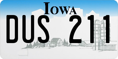 IA license plate DUS211