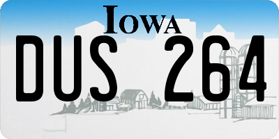 IA license plate DUS264