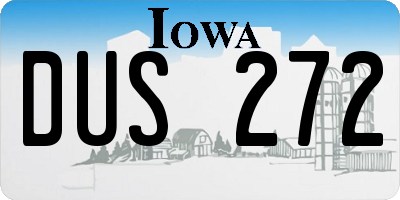 IA license plate DUS272