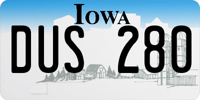 IA license plate DUS280