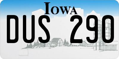 IA license plate DUS290