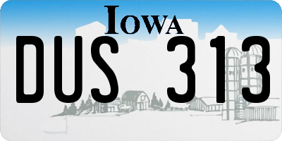 IA license plate DUS313