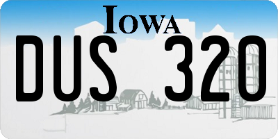 IA license plate DUS320