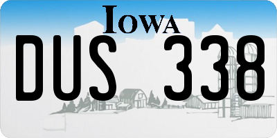 IA license plate DUS338
