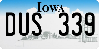IA license plate DUS339