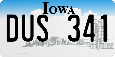 IA license plate DUS341