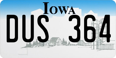 IA license plate DUS364
