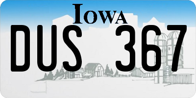 IA license plate DUS367