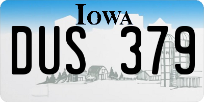 IA license plate DUS379