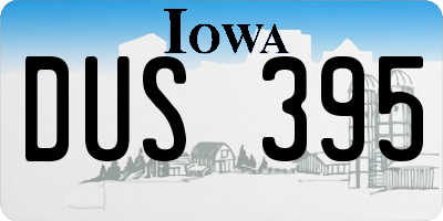 IA license plate DUS395