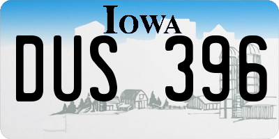 IA license plate DUS396