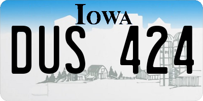 IA license plate DUS424
