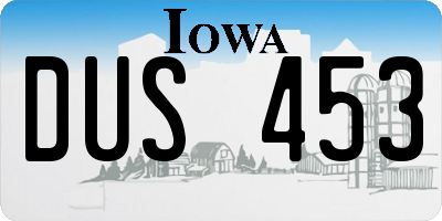 IA license plate DUS453
