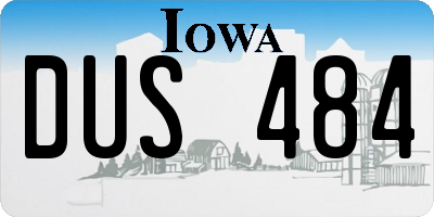 IA license plate DUS484
