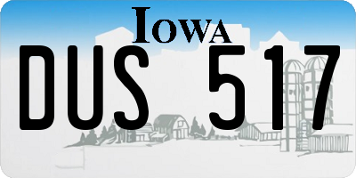 IA license plate DUS517