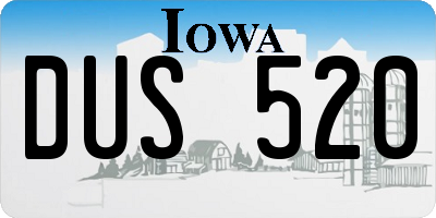 IA license plate DUS520