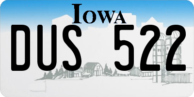 IA license plate DUS522