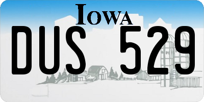 IA license plate DUS529