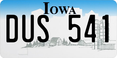 IA license plate DUS541