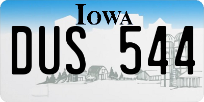 IA license plate DUS544