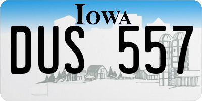 IA license plate DUS557
