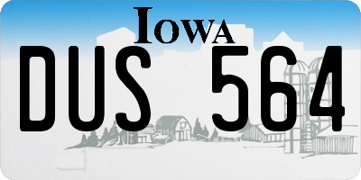 IA license plate DUS564