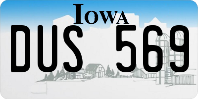 IA license plate DUS569