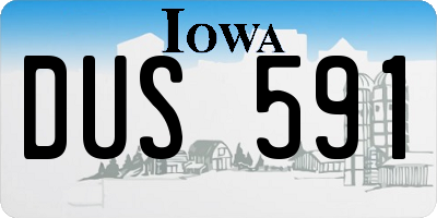 IA license plate DUS591
