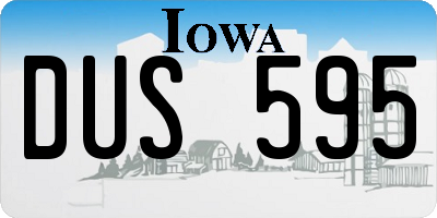 IA license plate DUS595