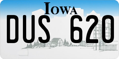 IA license plate DUS620