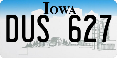 IA license plate DUS627