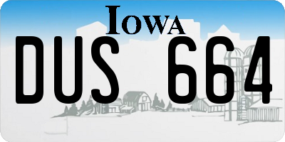 IA license plate DUS664