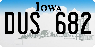 IA license plate DUS682