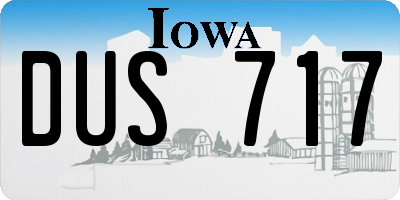 IA license plate DUS717