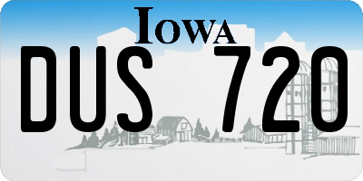 IA license plate DUS720