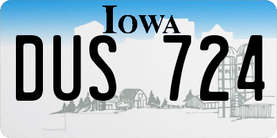 IA license plate DUS724
