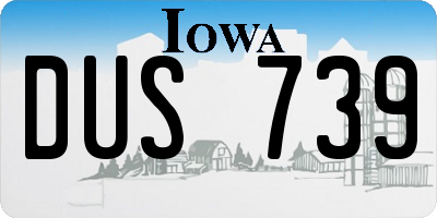 IA license plate DUS739