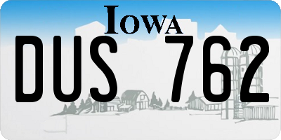 IA license plate DUS762