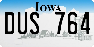 IA license plate DUS764