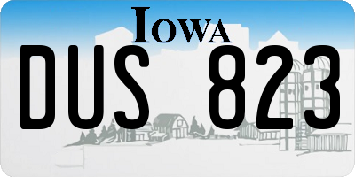 IA license plate DUS823