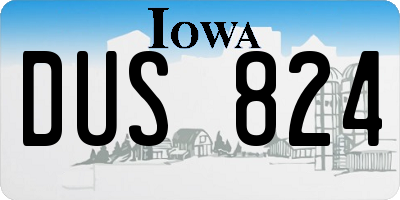 IA license plate DUS824
