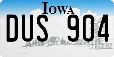 IA license plate DUS904