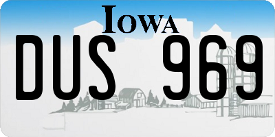 IA license plate DUS969