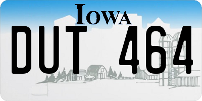 IA license plate DUT464