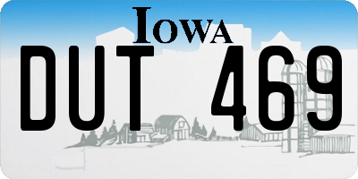 IA license plate DUT469